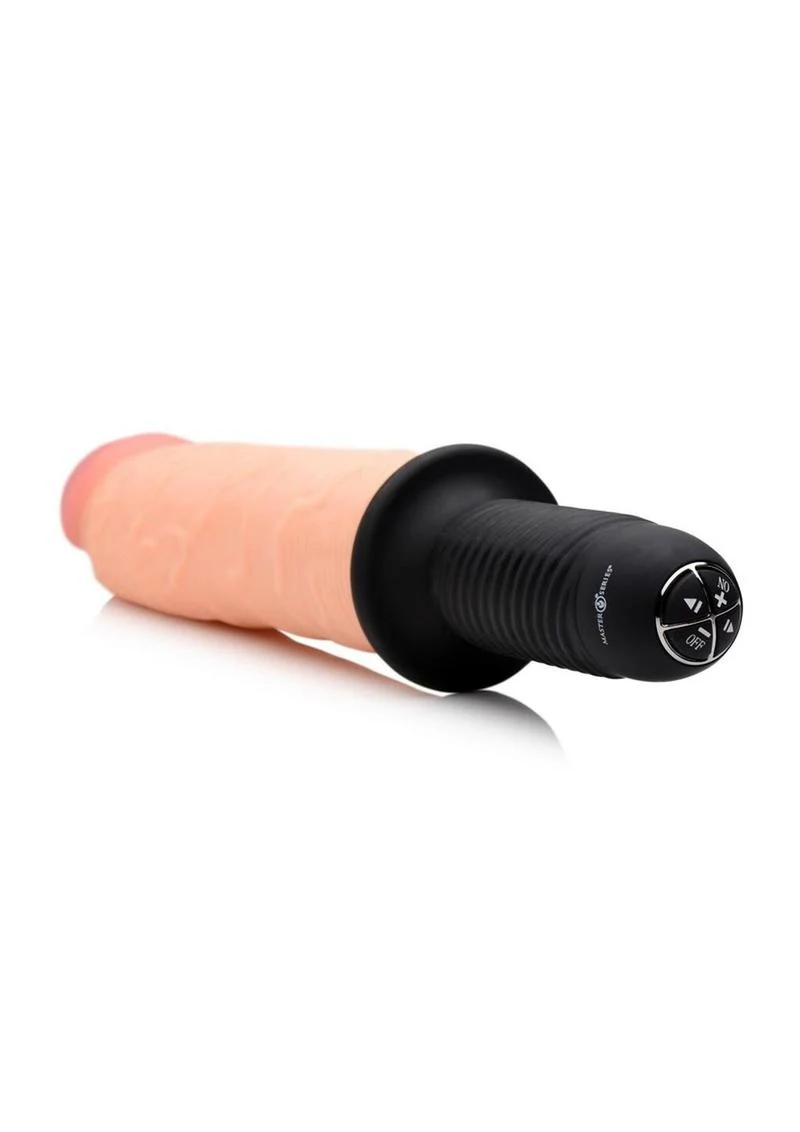 Master Series Onslaught XXL Vibrating Giant 9.75in Dildo Thruster - Image 4