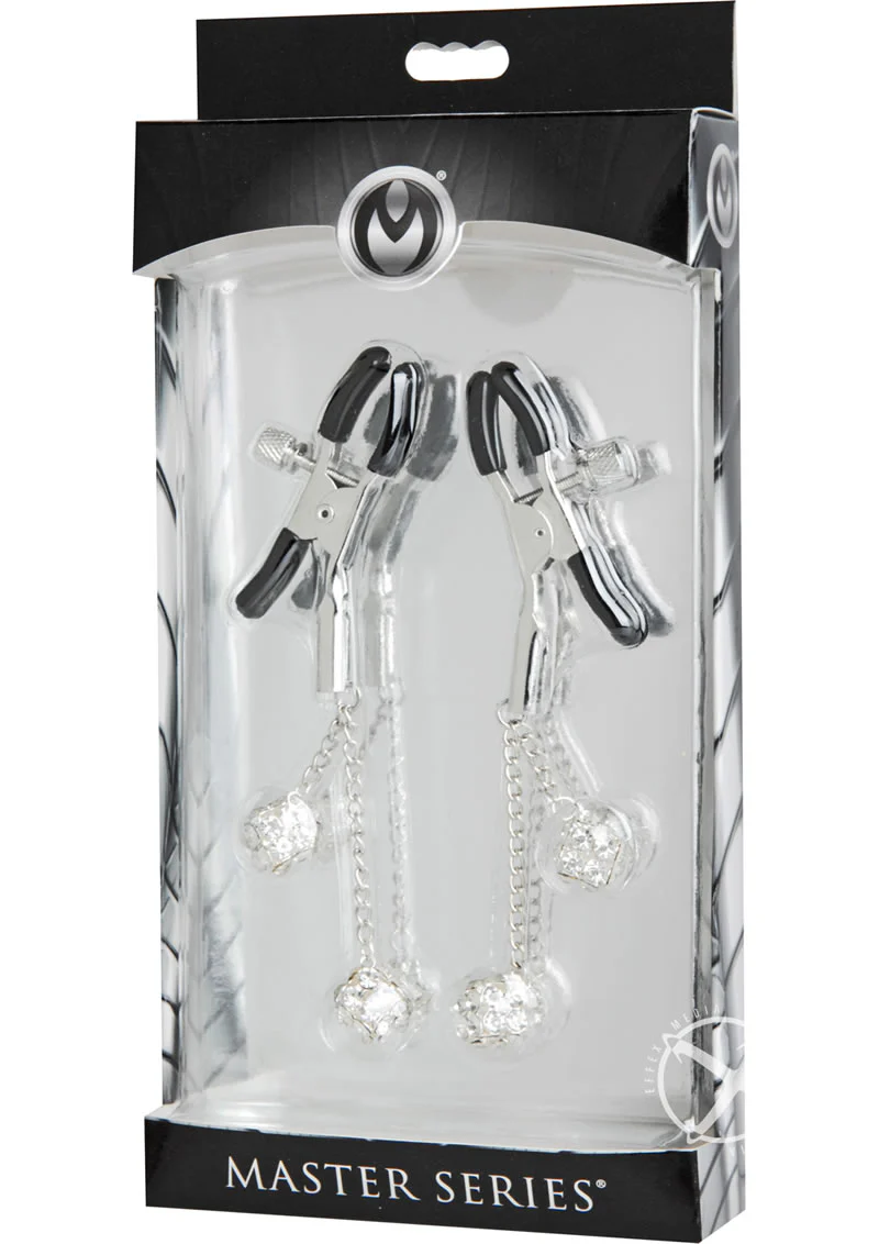 Master Series Ornament Adjustable Nipple Clamps W/ Jewel Accents - Image 2
