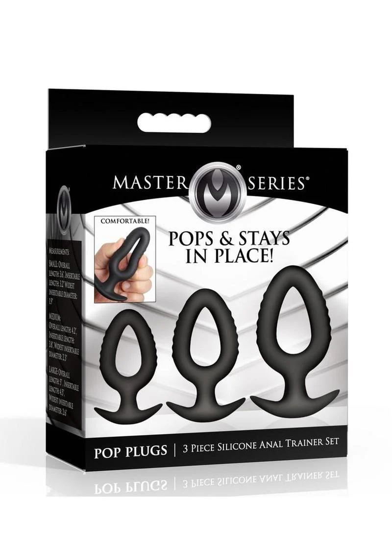 Master Series Pop Plugs Hollow Silicone Anal Trainer - Image 2