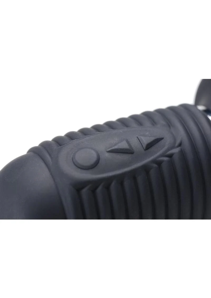 Master Series Power Pounder Vibrating and Thrusting Silicone Dildo - Image 3