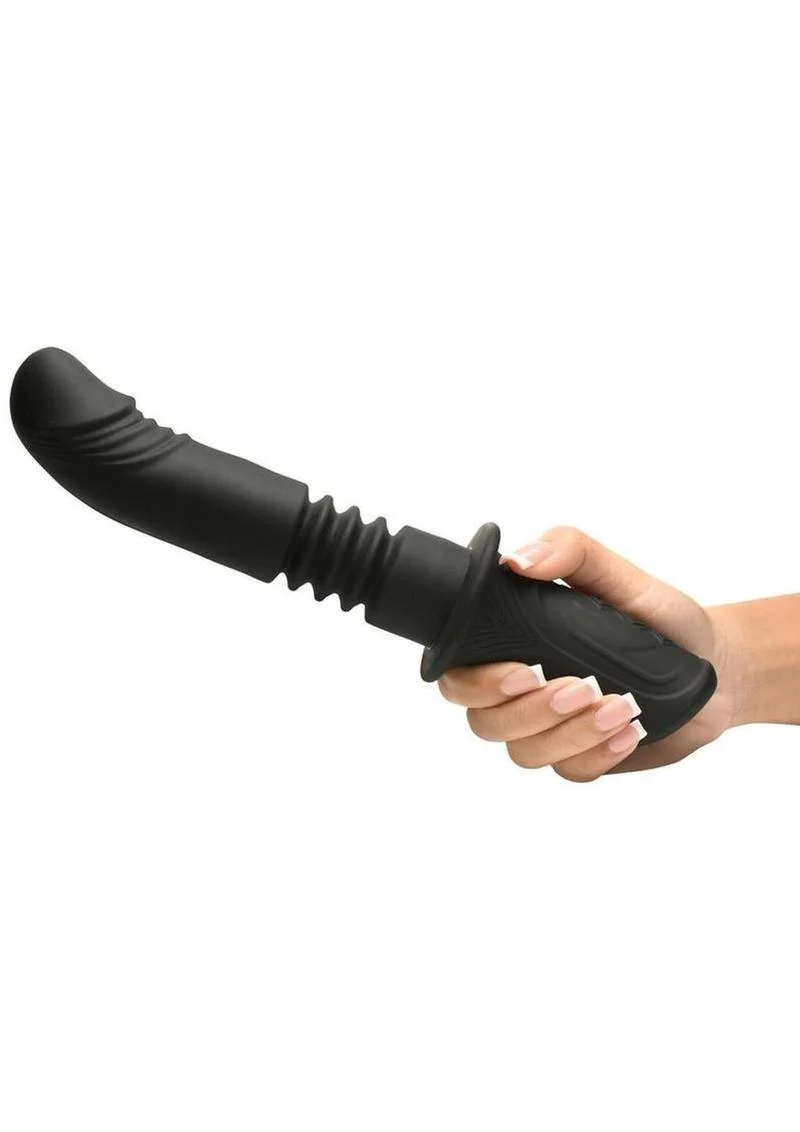Master Series Power Thrust Rechargeable Thrusting Silicone Vibrator - Image 3