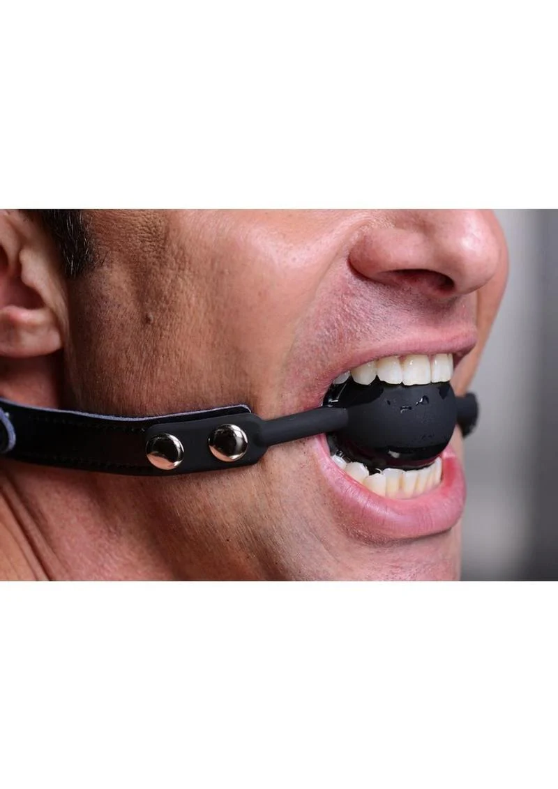 Master Series Premium Hush Locking Silicone Comfort Ball Gag - Image 3