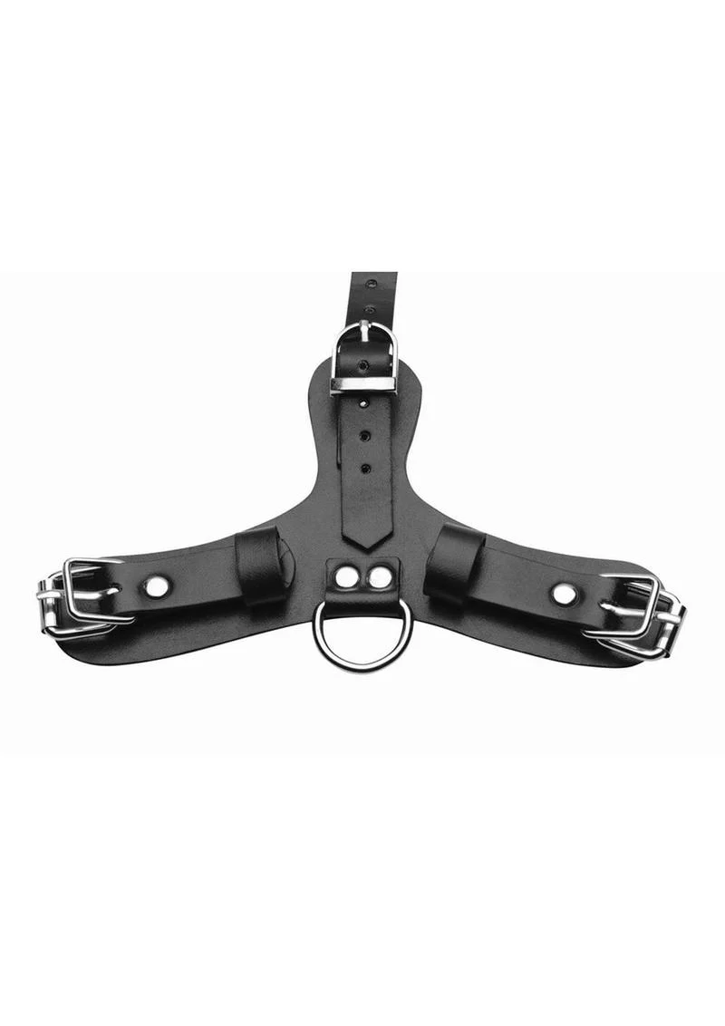 Master Series Pup Puppy Play Hood + Breathable Ball Gag - Image 4
