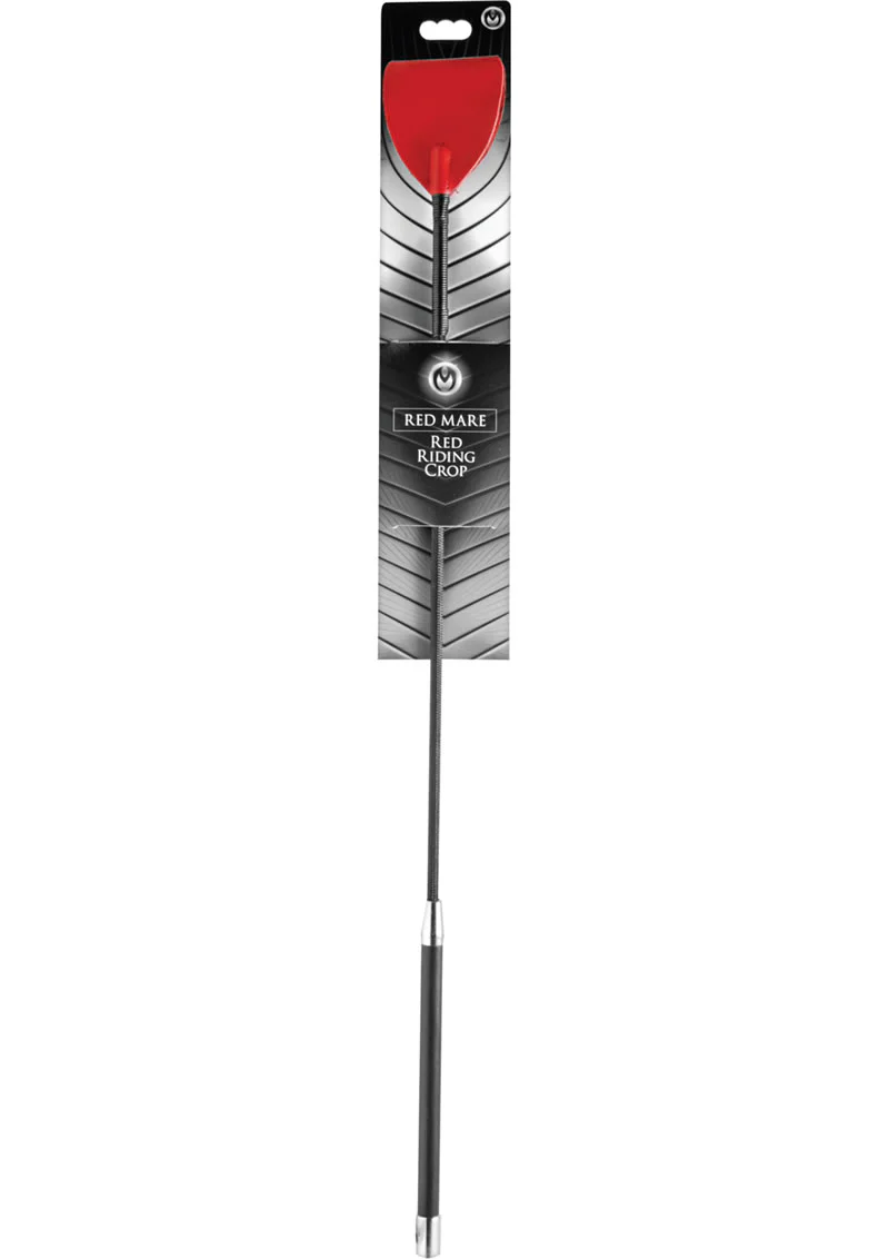 Master Series Red Mare Leather Riding Crop - Image 2