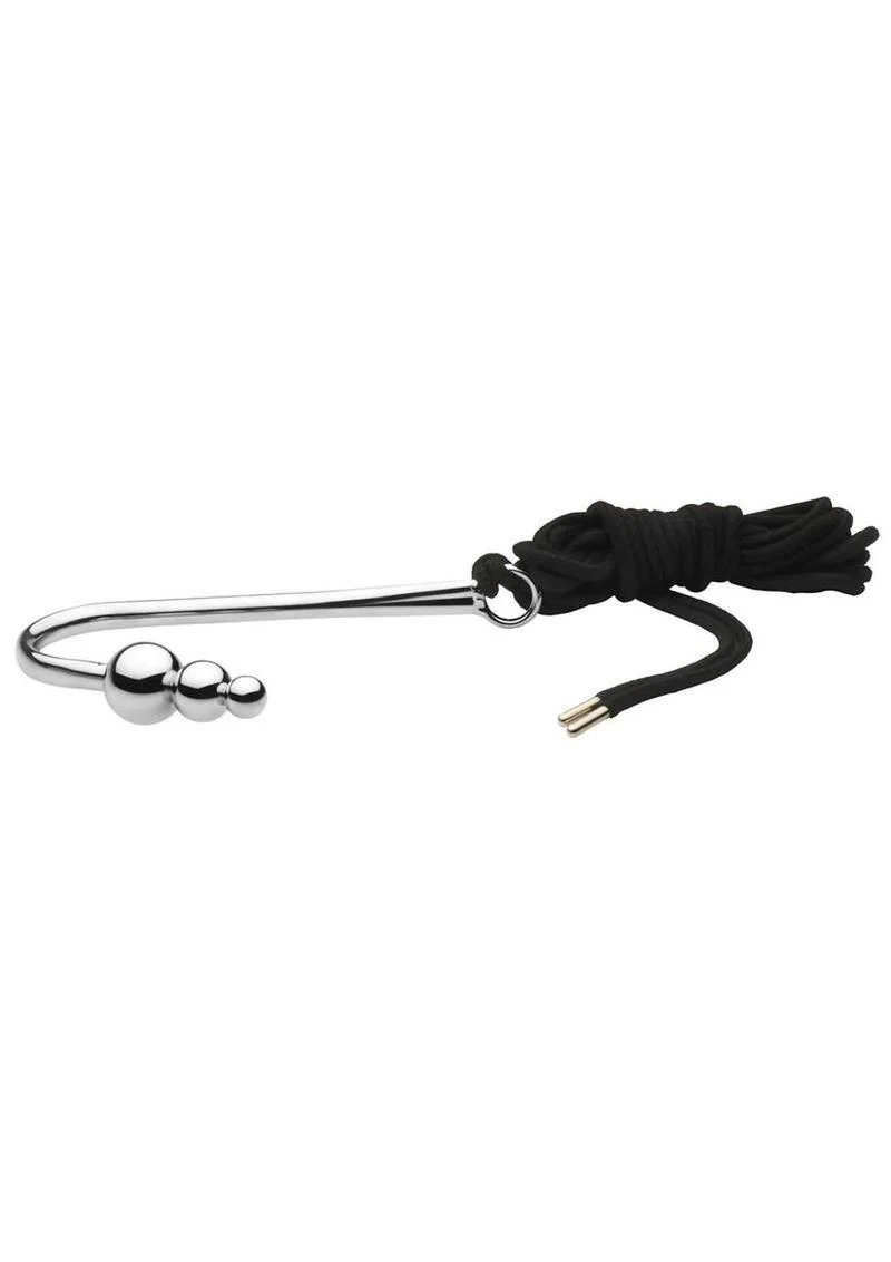 Master Series Roped Beaded Anal Hook with Rope - Image 3
