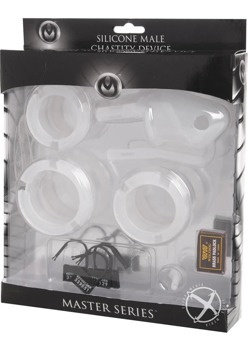 Master Series Sado Chamber Silicone Male Chastity Device - Image 2
