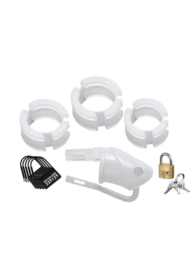 Master Series Sado Chamber Silicone Male Chastity Device - Image 3