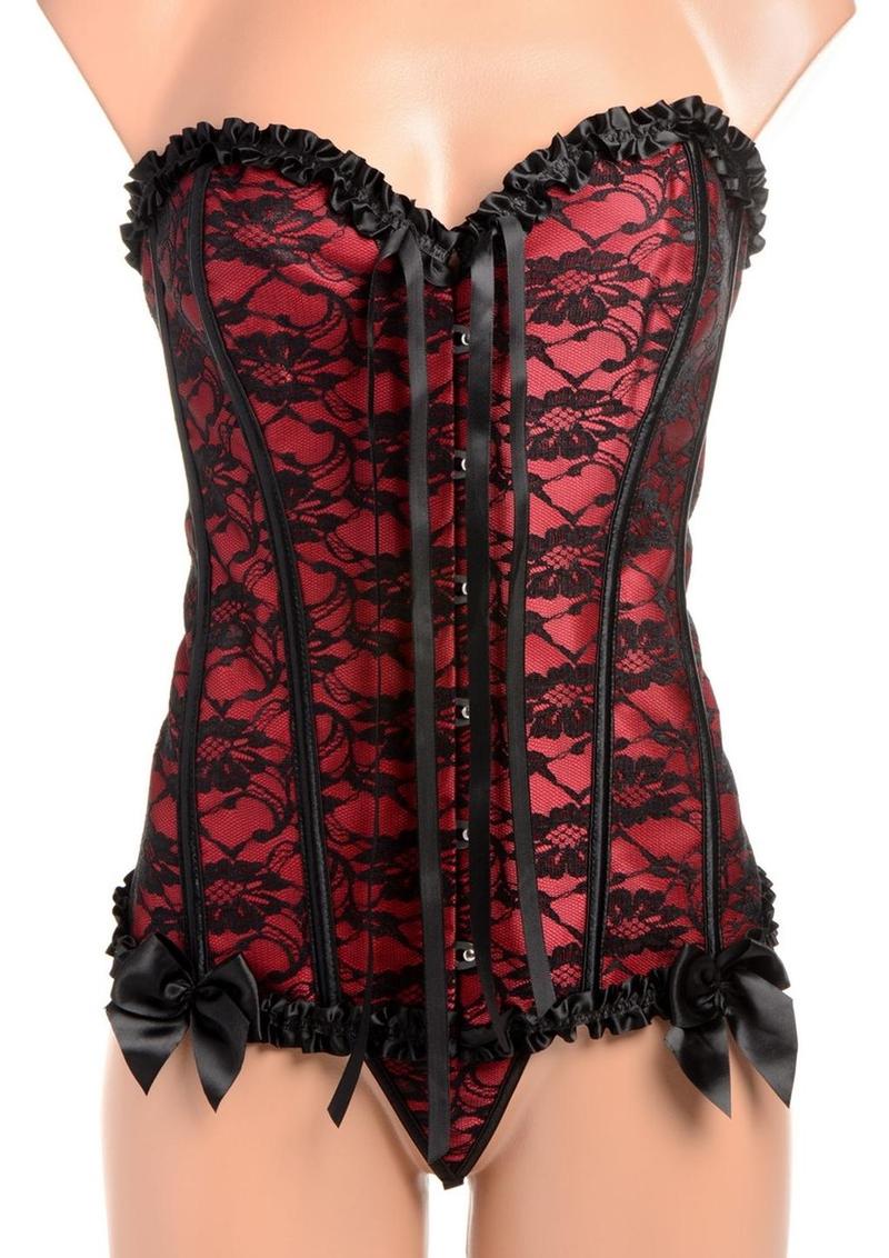 Master Series Scarlet Seduction Lace-Up Corset and Thong - Image 5