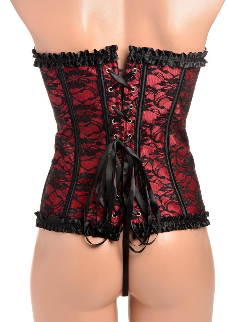 Master Series Scarlet Seduction Lace-Up Corset and Thong - Image 6