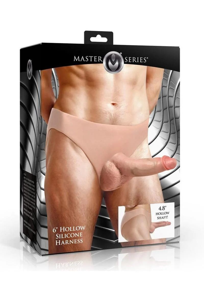 Master Series Slim Hollow Silicone Strap-On - Image 2