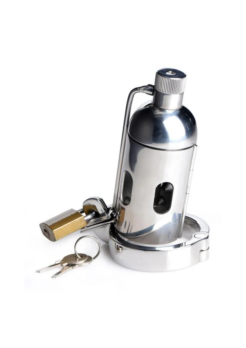 Master Series Spike Chamber Chastity Cage - Stainless - Image 3