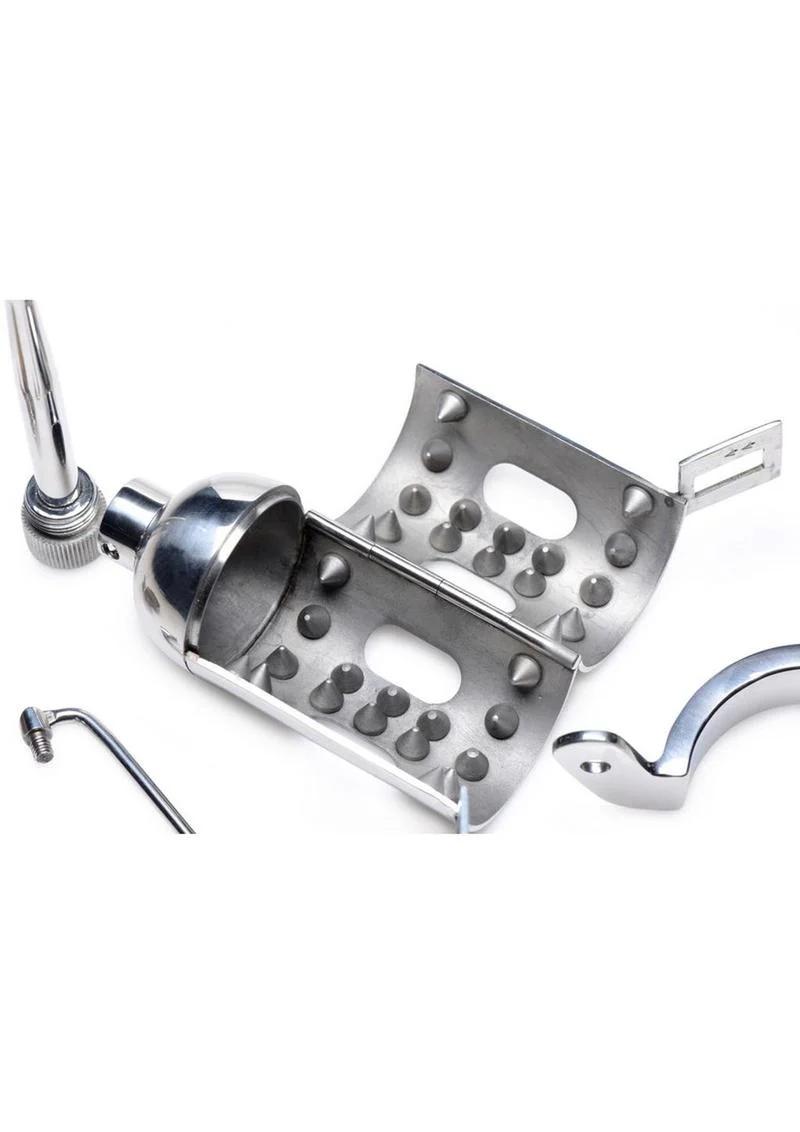 Master Series Spike Chamber Chastity Cage - Stainless - Image 4