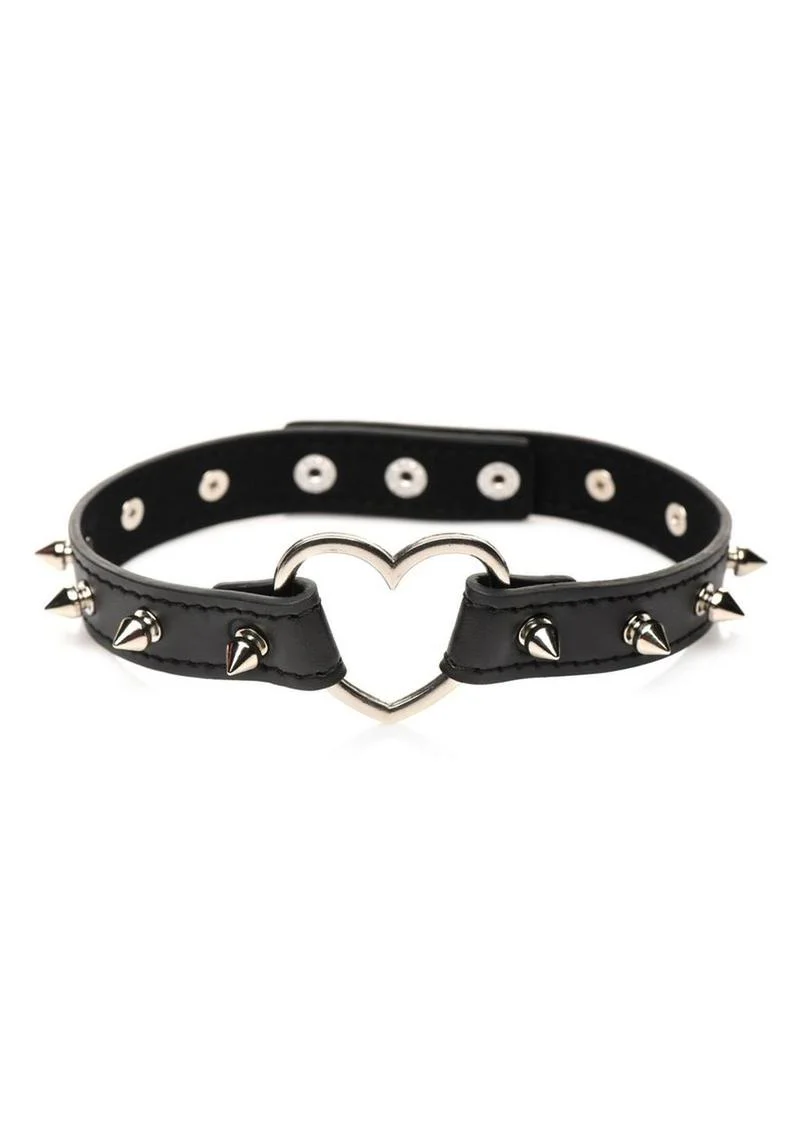 Master Series Spiked Heart Choker - Image 2