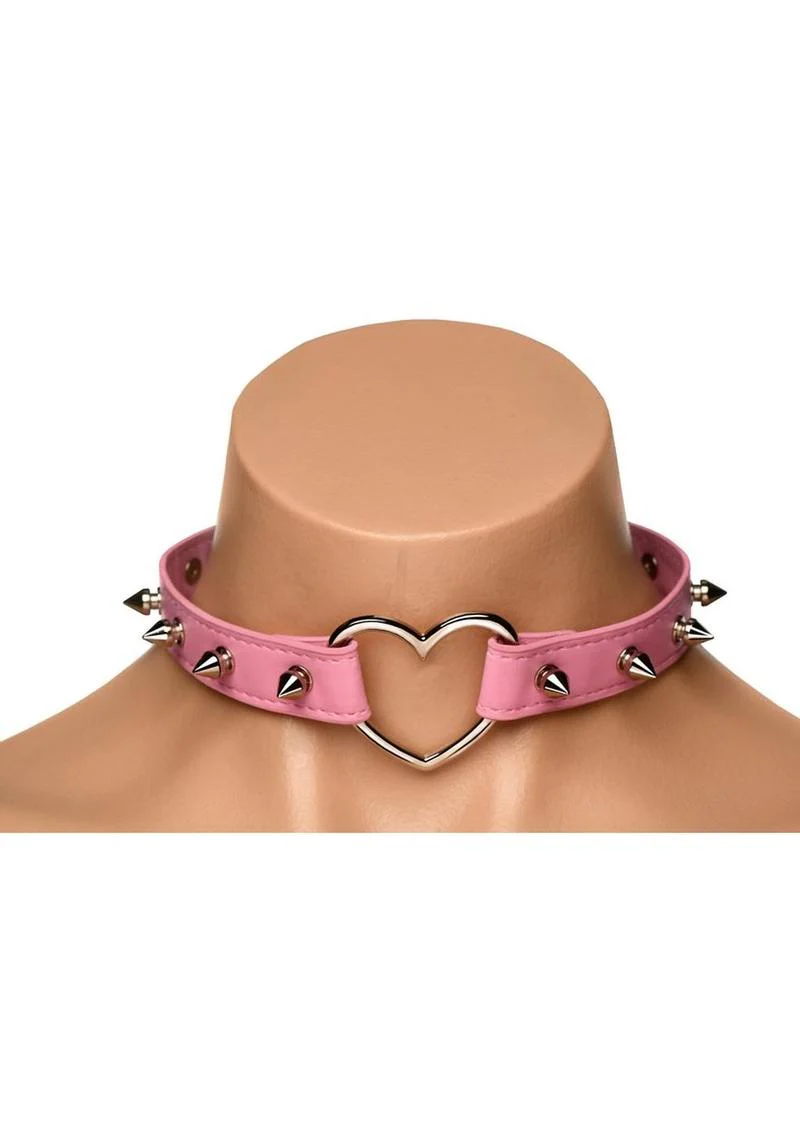 Master Series Spiked Heart Choker - Image 5
