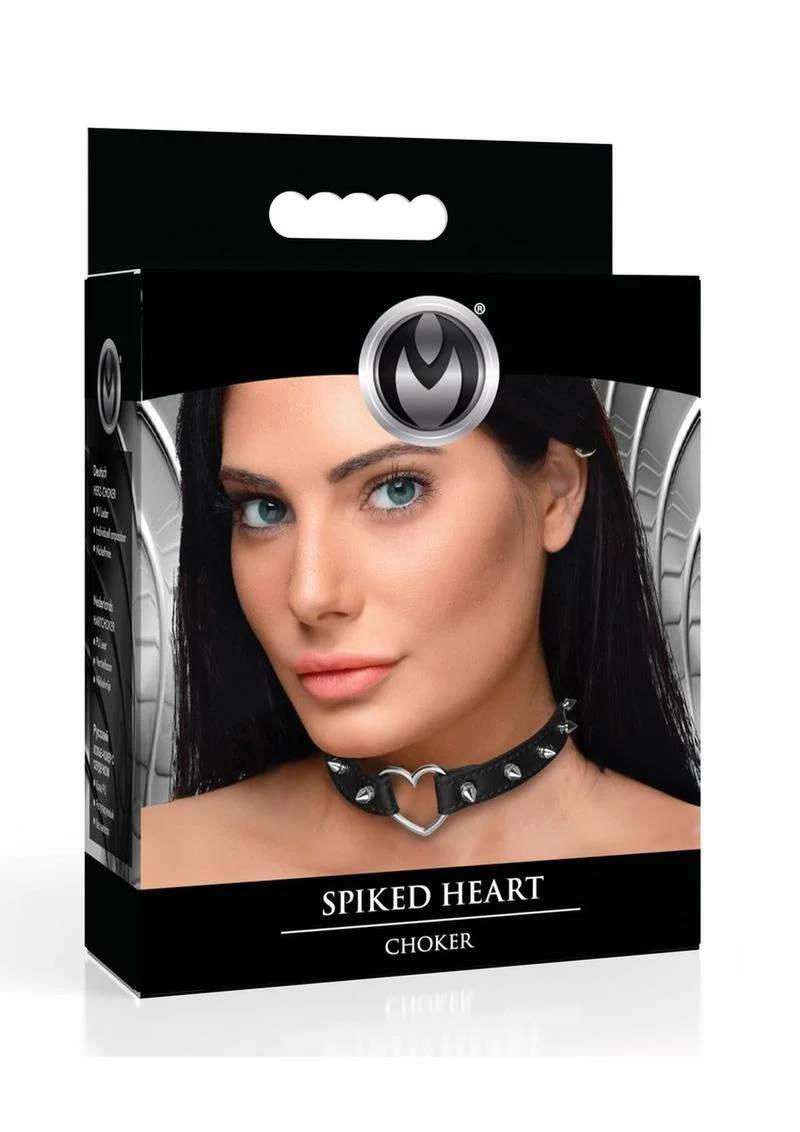 Master Series Spiked Heart Choker - Image 6