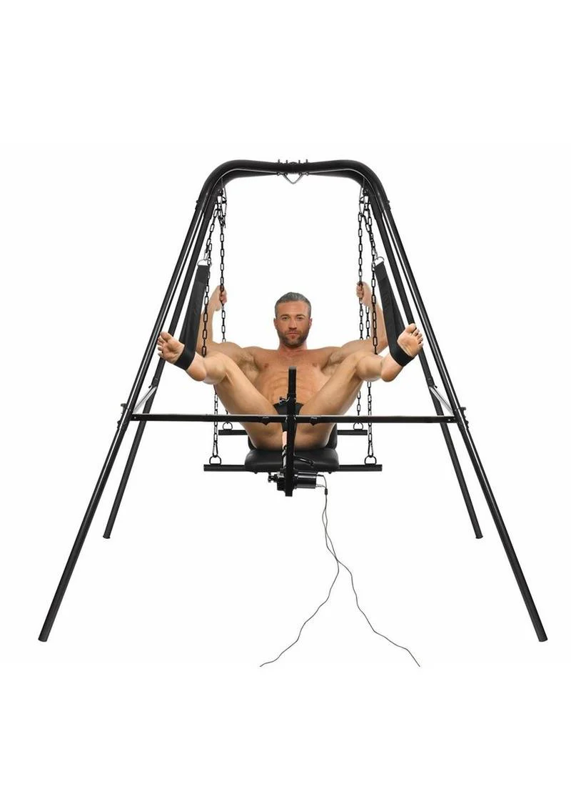 Master Series Throne Deluxe Adjustable Sling with Rechargeable Sex Machine - Image 3