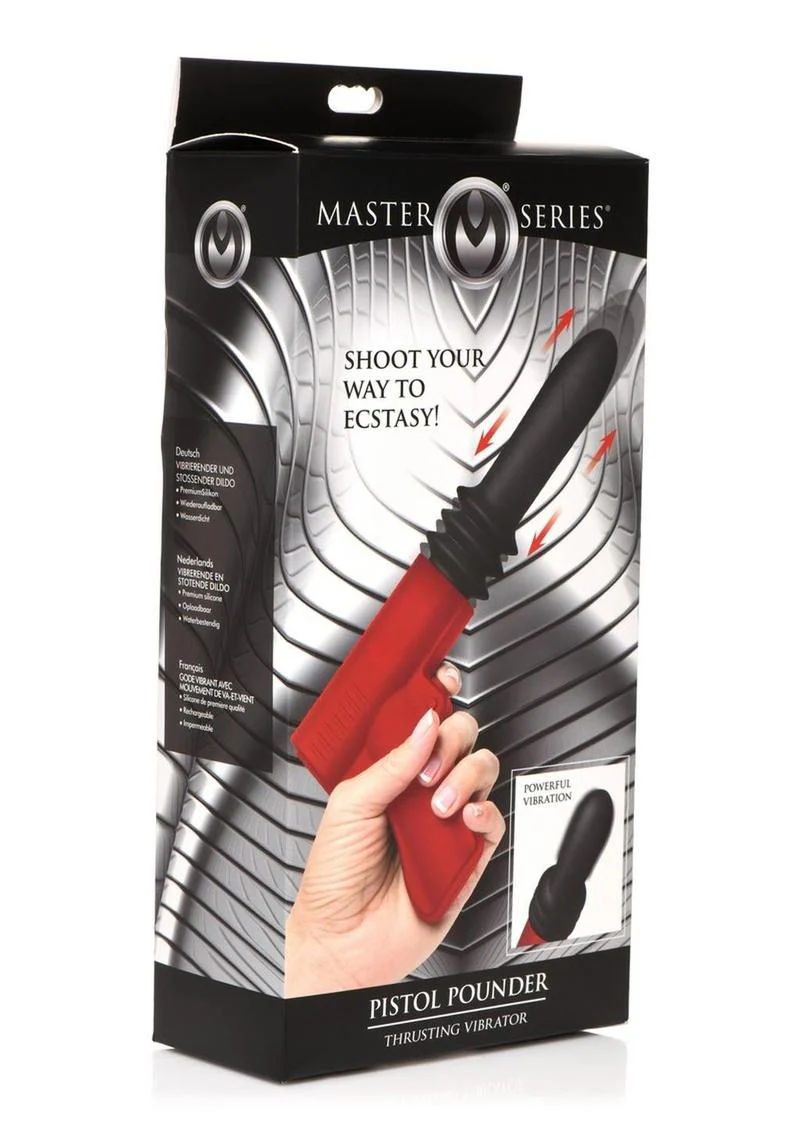 Master Series Thrusting Pistola Rechargeable Silicone Vibrator - Image 2