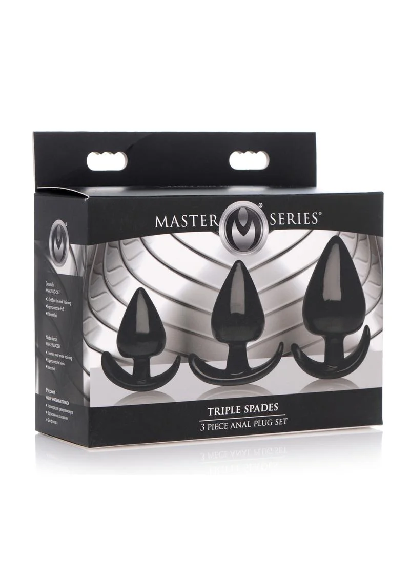 Master Series Triple Spades 3 Piece Anal Plug - Image 2