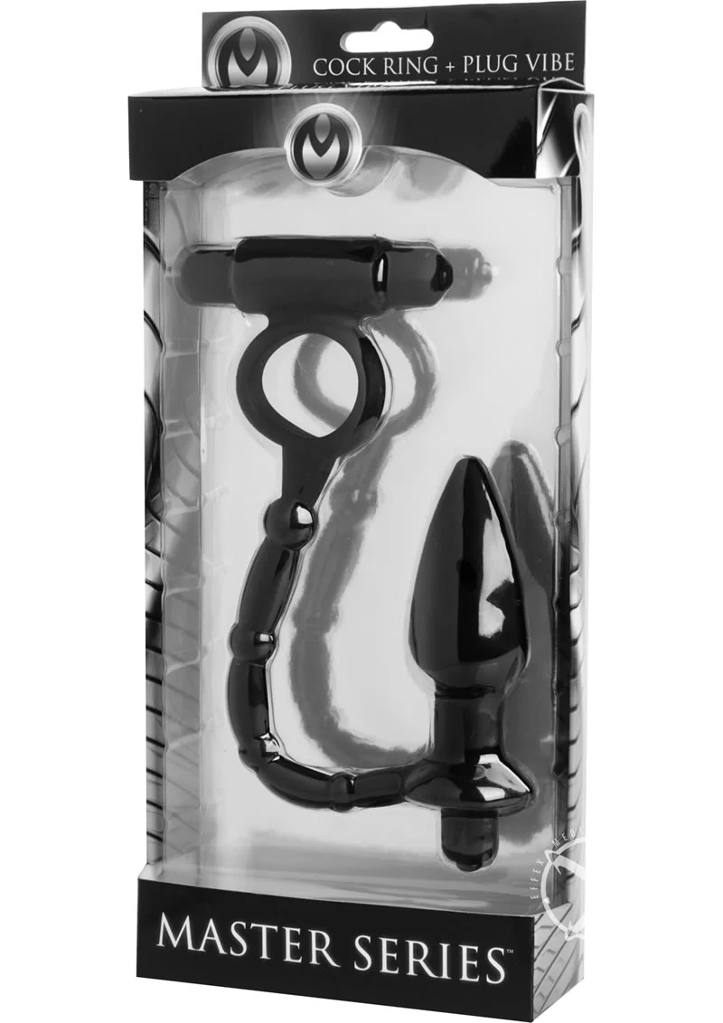 Master Series Viaticus Dual Vibrating Cock Ring and Vibrating Anal Plug - Image 2