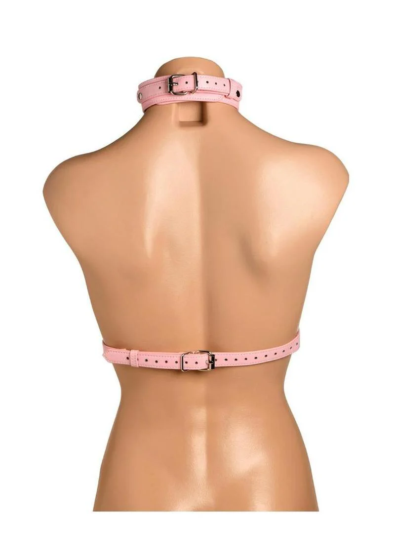 Master Series Vixen Female Chest Vegan Leather Harness - Image 9