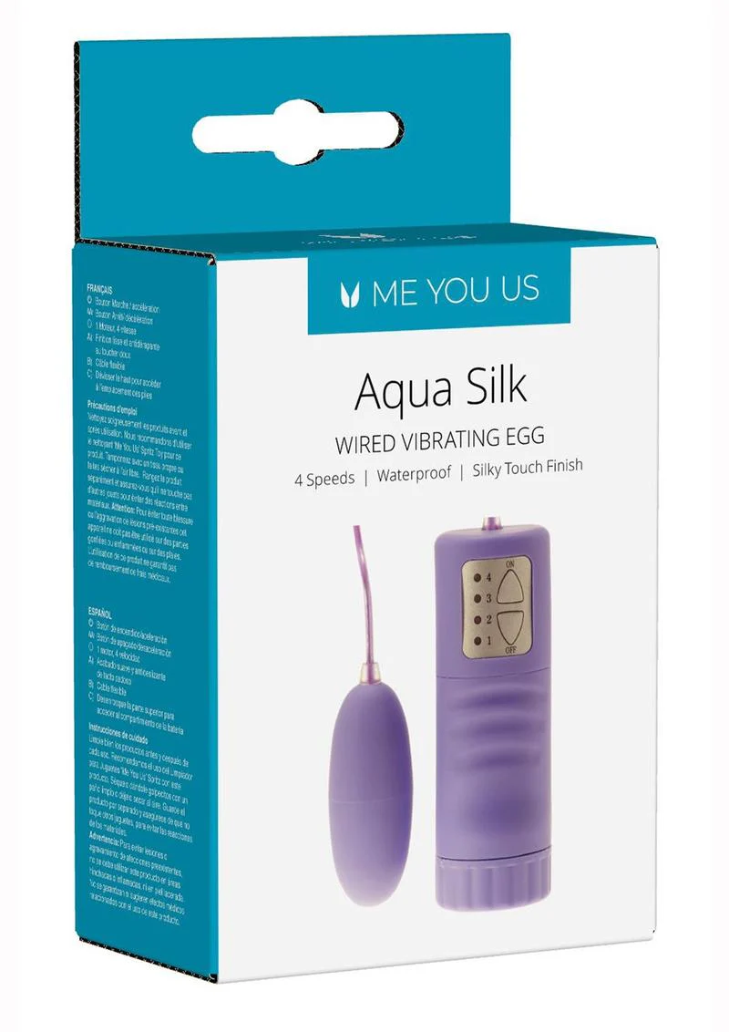 ME YOU US Aqua Silk Vibrating Egg with Remote Control - Image 2