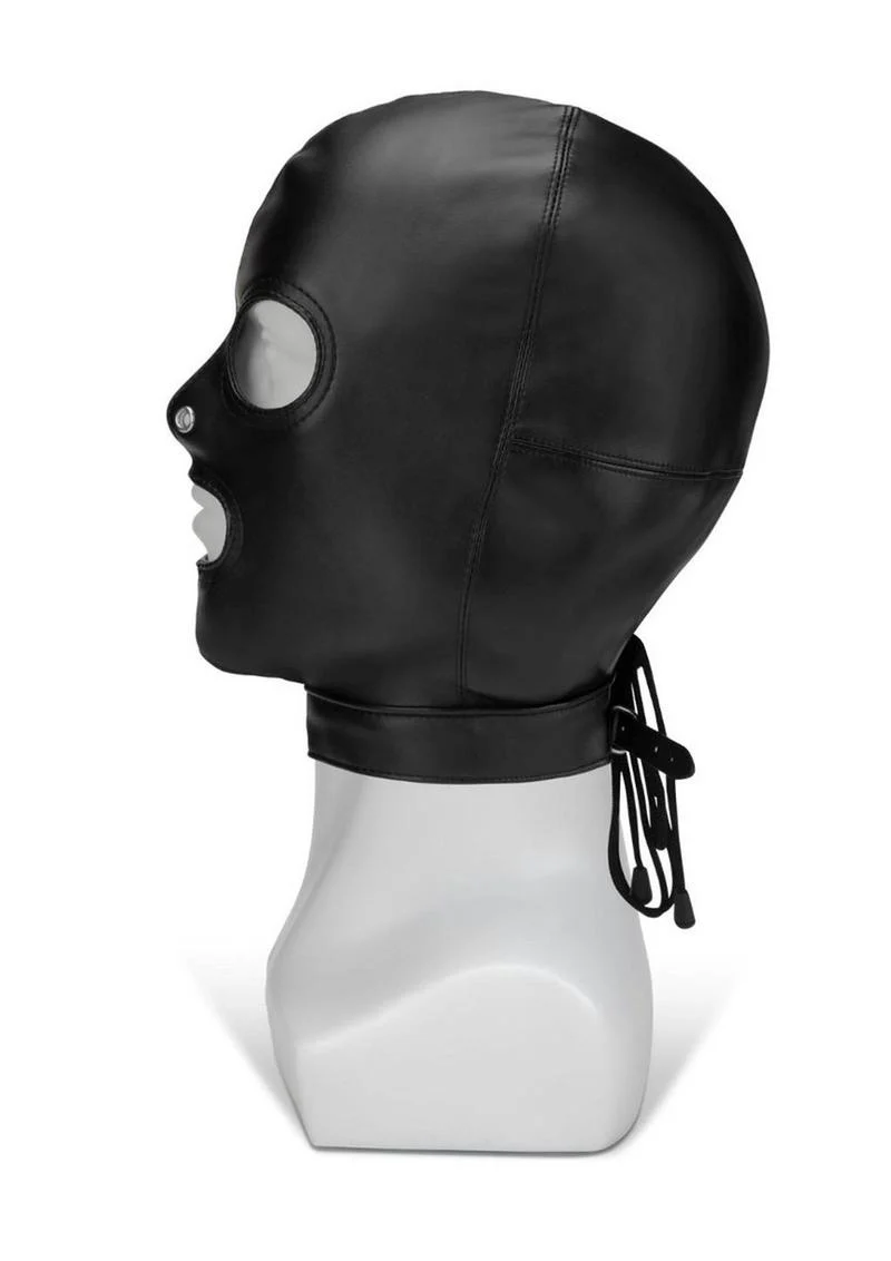 ME YOU US Hood with Eyes Nose Mouth Pu Leather Bondage Hood - Image 3