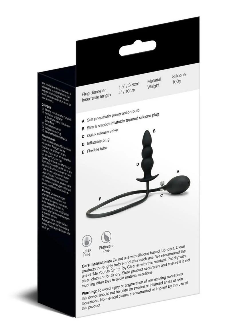 ME YOU US Inflatable Silicone Anal Beaded Plug - Image 3