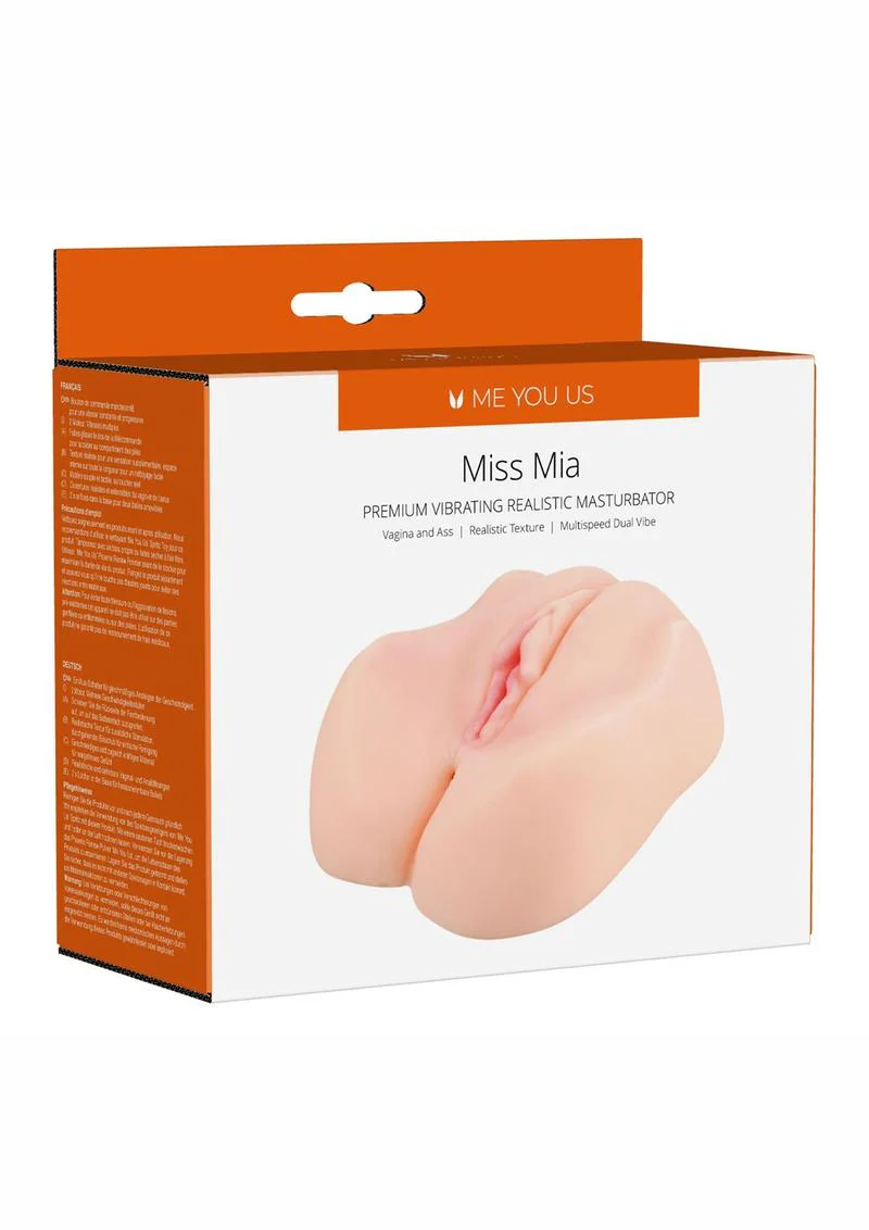 ME YOU US Miss Mia Premium Vibrating Realistic Masturbator - Pussy and Butt - Image 2