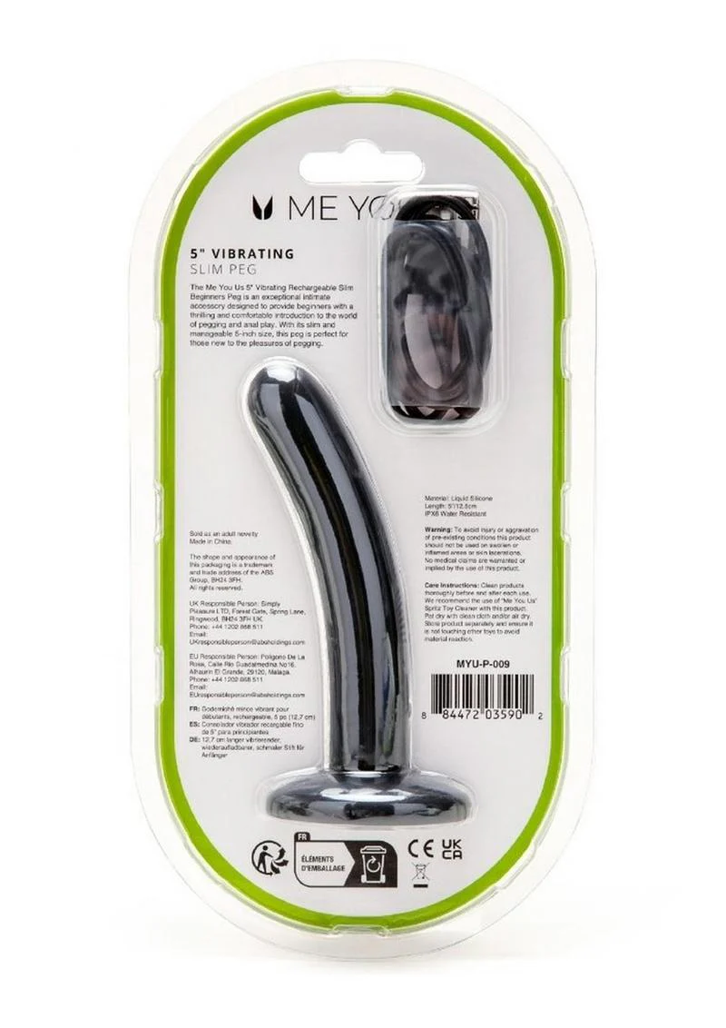ME YOU US Vibrating Rechargeable Slim Beginners Peg - Image 4