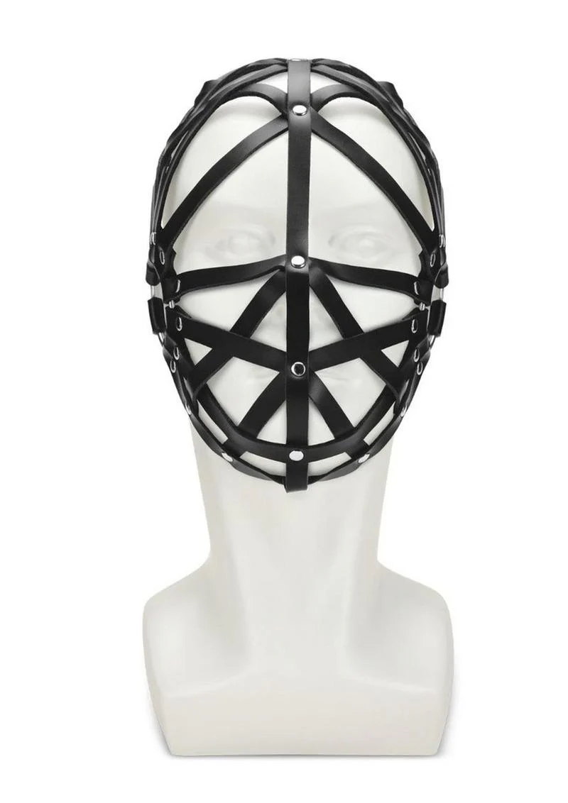 ME YOU US Web Hood Pu Leather Bondage Hood - Image 3