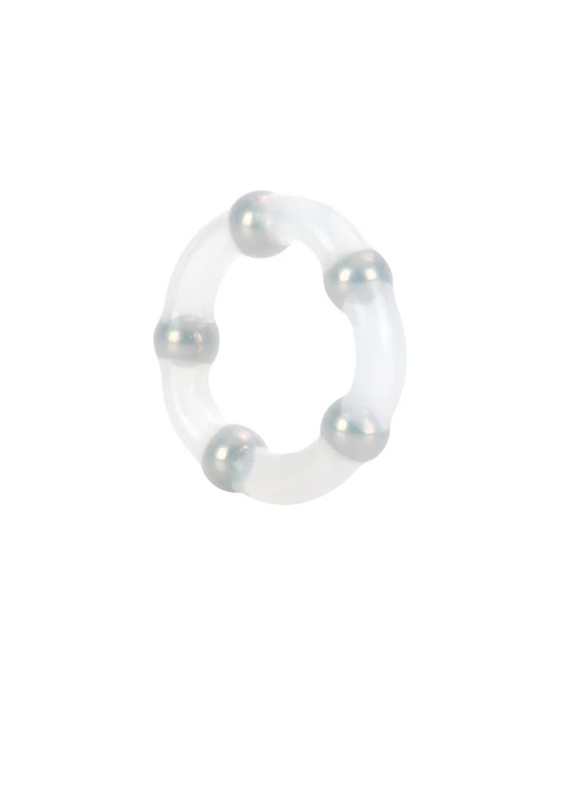Metallic Bead Ring Silicone Cock Ring - Image 3