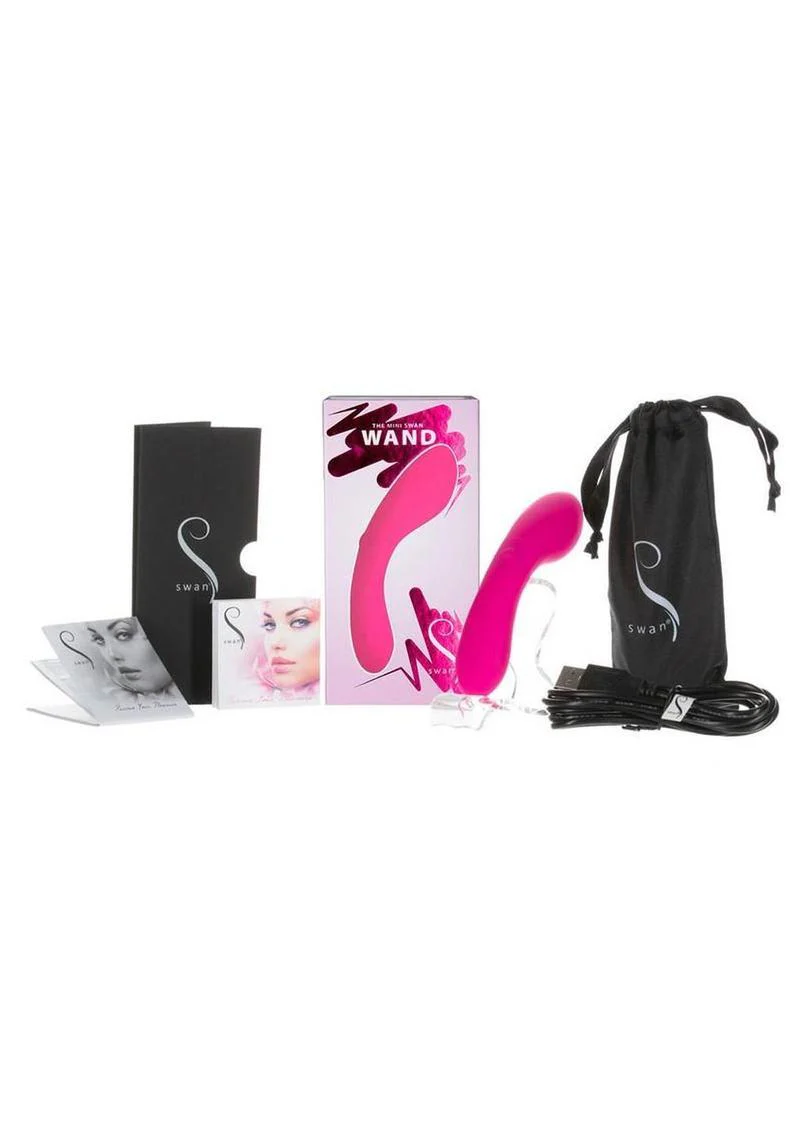 Mini Swan Wand Rechargeable Silicone Massager - Image 3