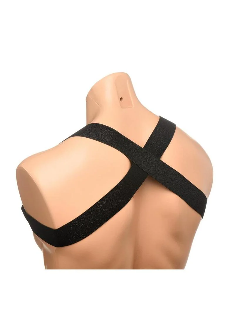 Ms Rave Chest Harness S/M Blk/Gld - Image 3