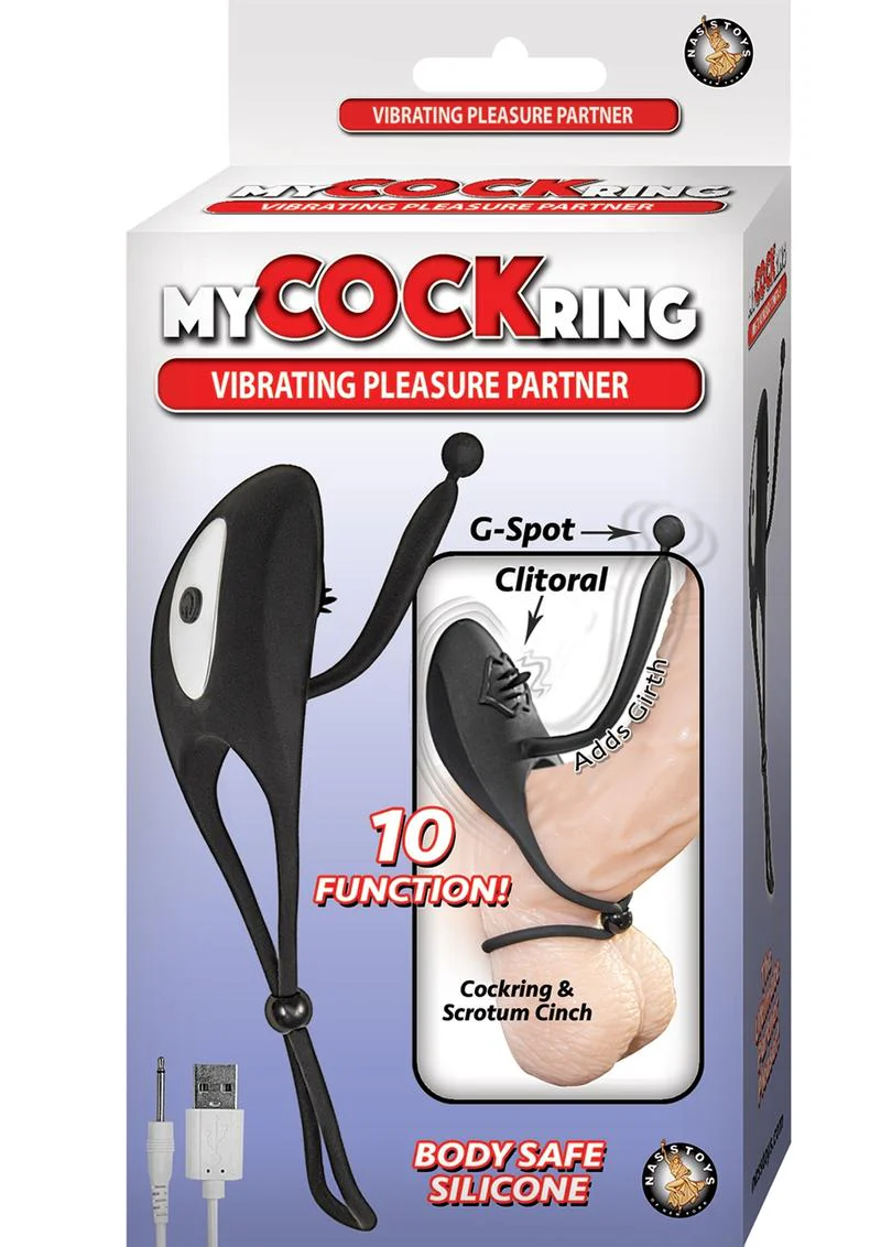 My Cock Ring Vibrating Pleasure Partner Silicone Rechargeable Ring - Image 2