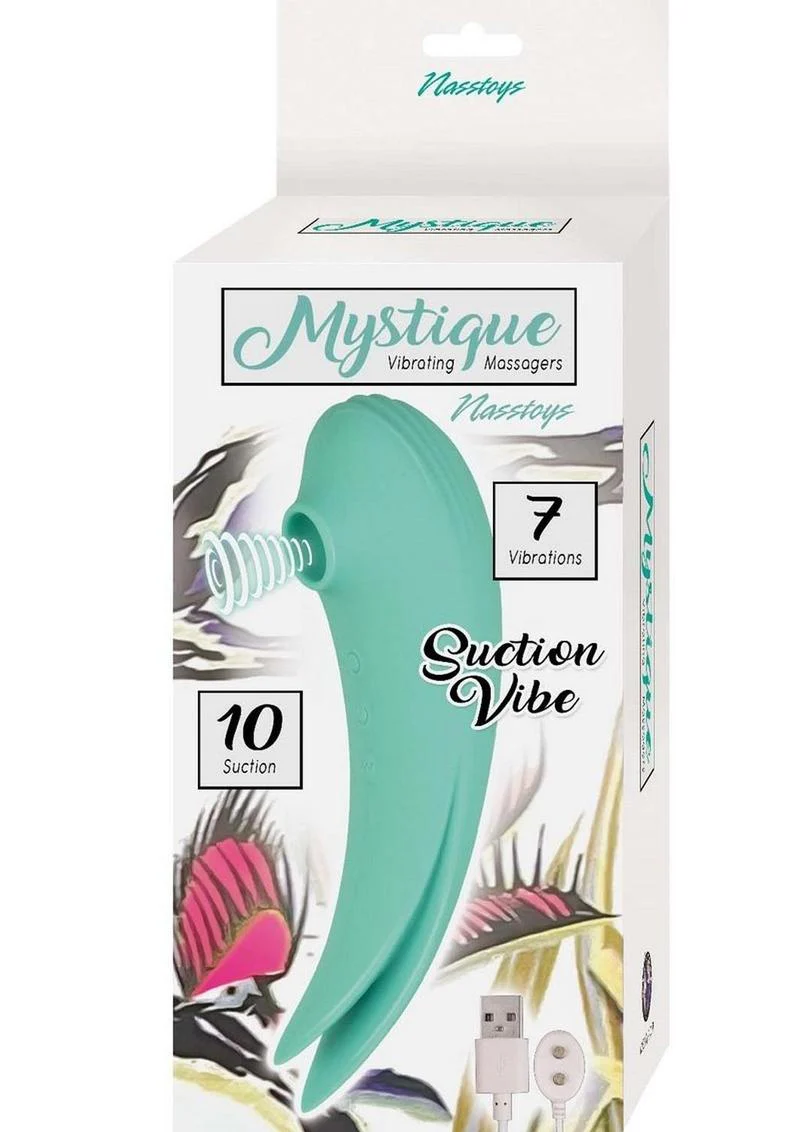 Mystique Suction Vibrating Rechargeable Silicone Massager - Image 3
