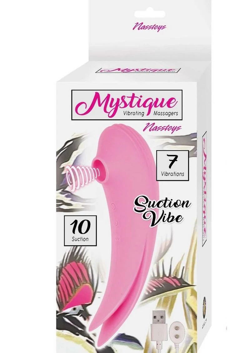 Mystique Suction Vibrating Rechargeable Silicone Massager - Image 6