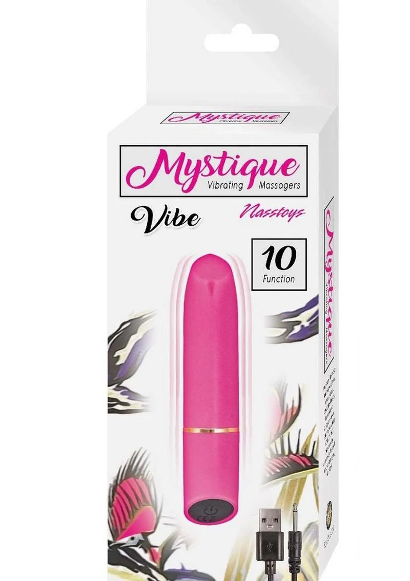 Mystique Vibrating Massagers Rechargeable Silicone Vibrator - Image 6