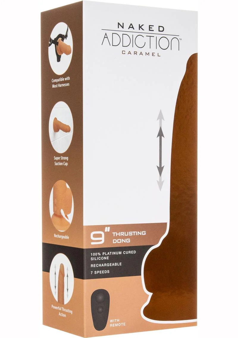 Naked Addiction Silicone Rechargeable Thrusting Dildo - Image 3