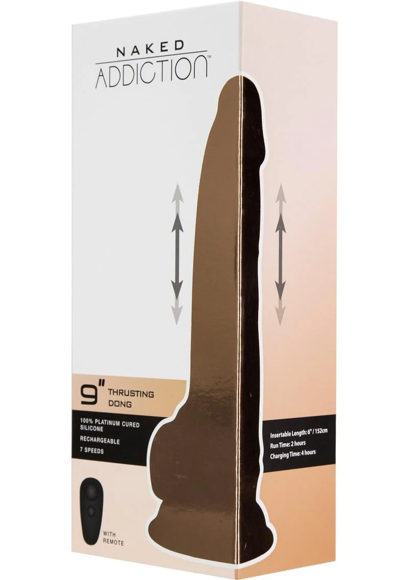 Naked Addiction Silicone Rechargeable Thrusting Dildo - Image 6