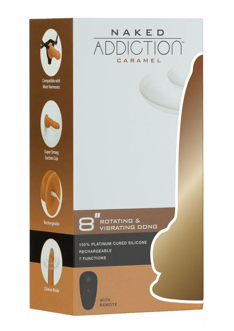 Naked Addiction Silicone Rechargeable Vibrating and Rotating Dildo with Remote Control - Image 2