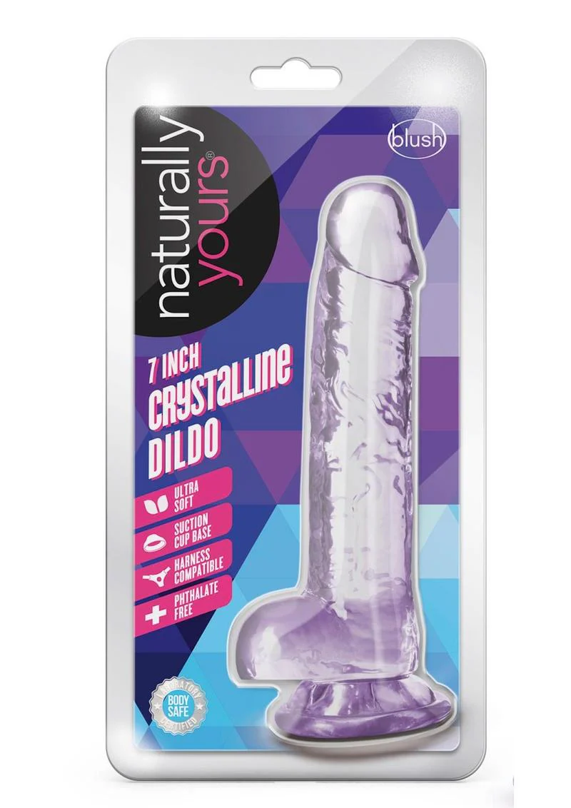 Naturally Yours Crystalline Dildo 7in - Amethyst - Image 2