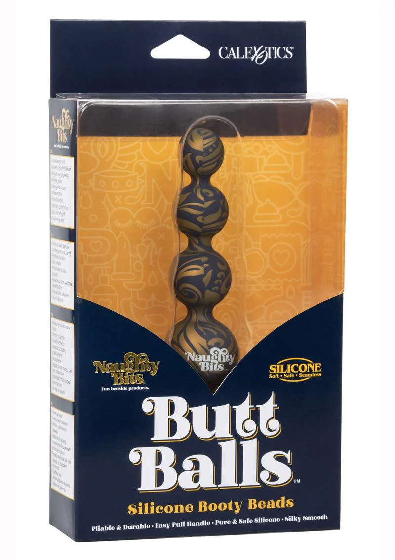 Naughty Bits Butt Balls Silicone Booty Anal Beads - Mutli-Colored - Image 2