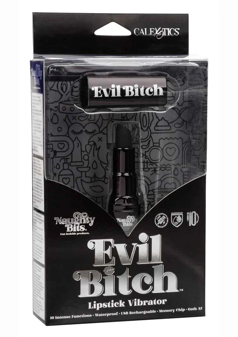 Naughty Bits Evil Bitch Lipstick Rechargeable Silicone Vibrator - Image 2
