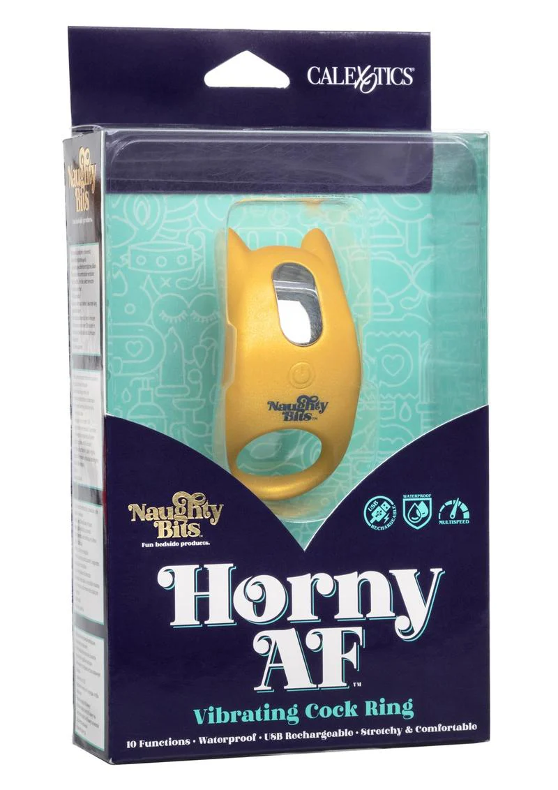 Naughty Bits Horny AF Silicone Vibrating Cock Ring - Image 2