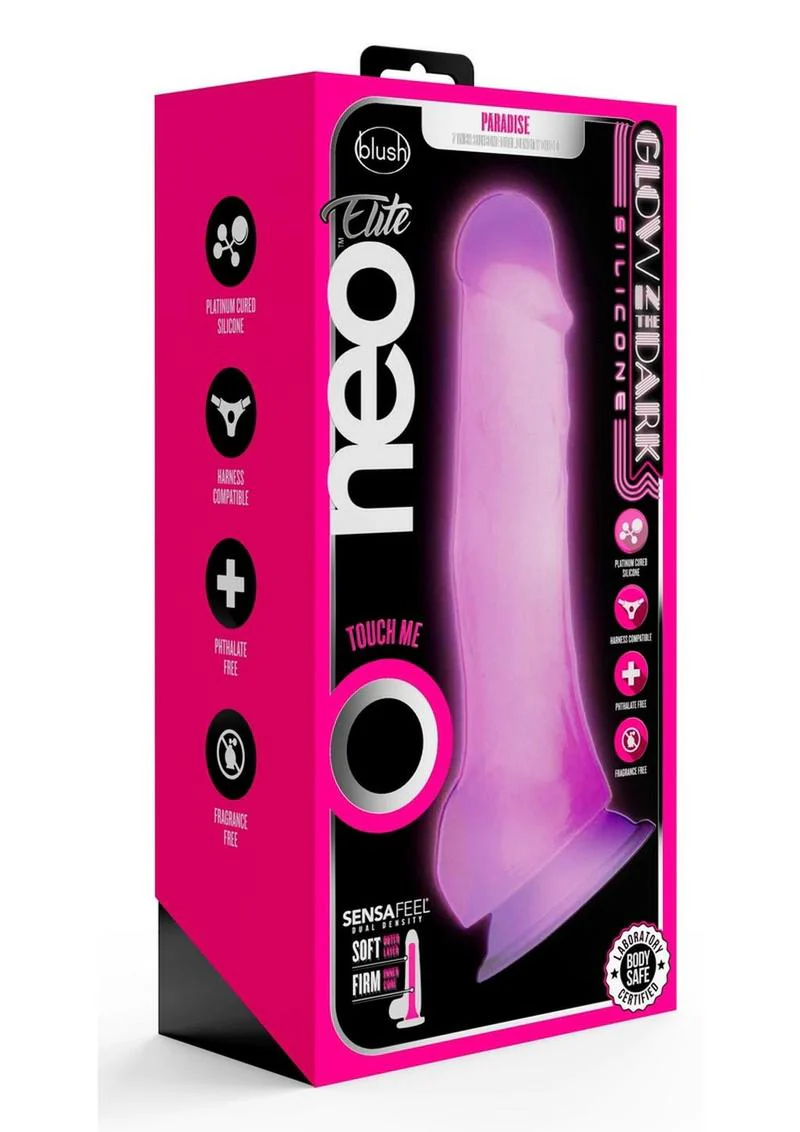 Neo Elite Glow In The Dark Dildo with Balls - Image 6