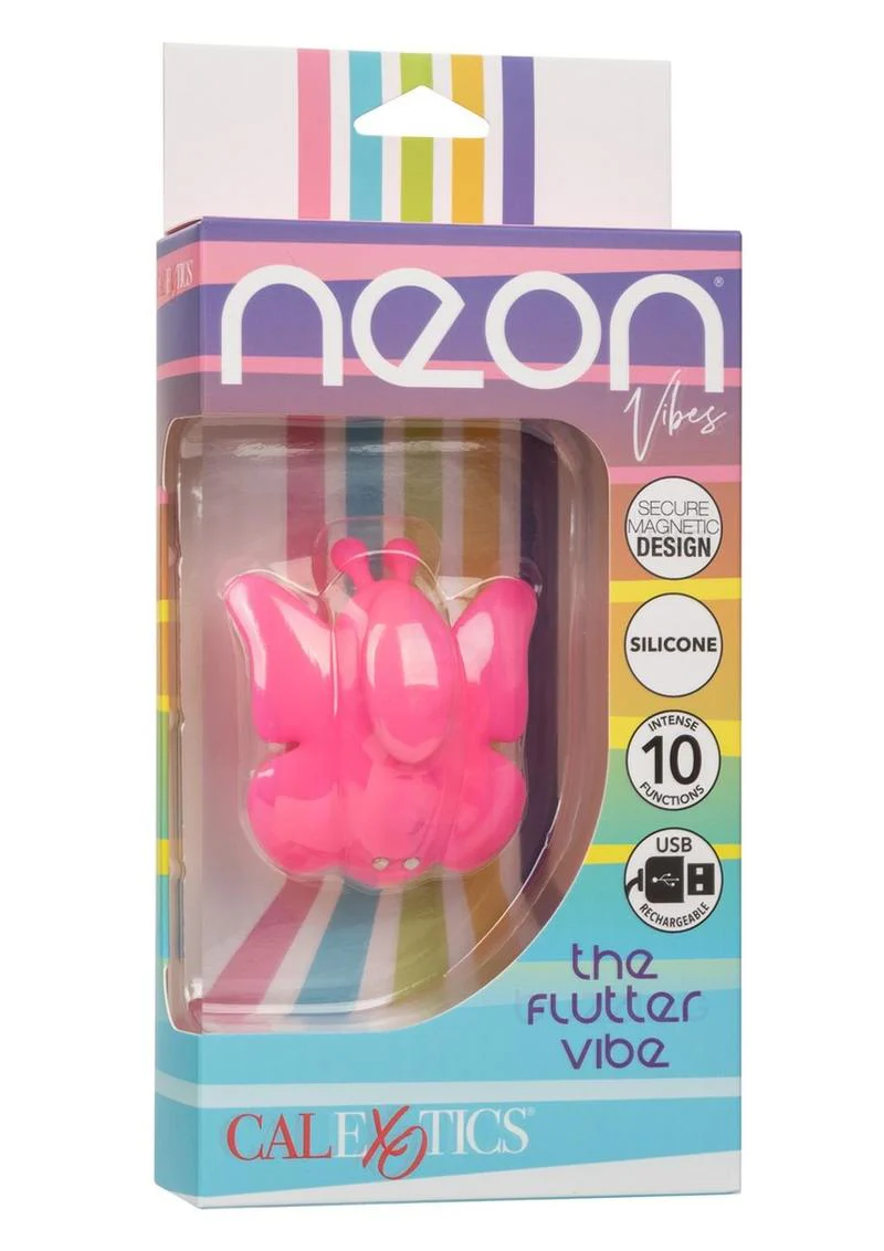 Neon Vibes The Fluffer Vibe Rechargeable Silicone Butterfly Panty Vibe - Image 2