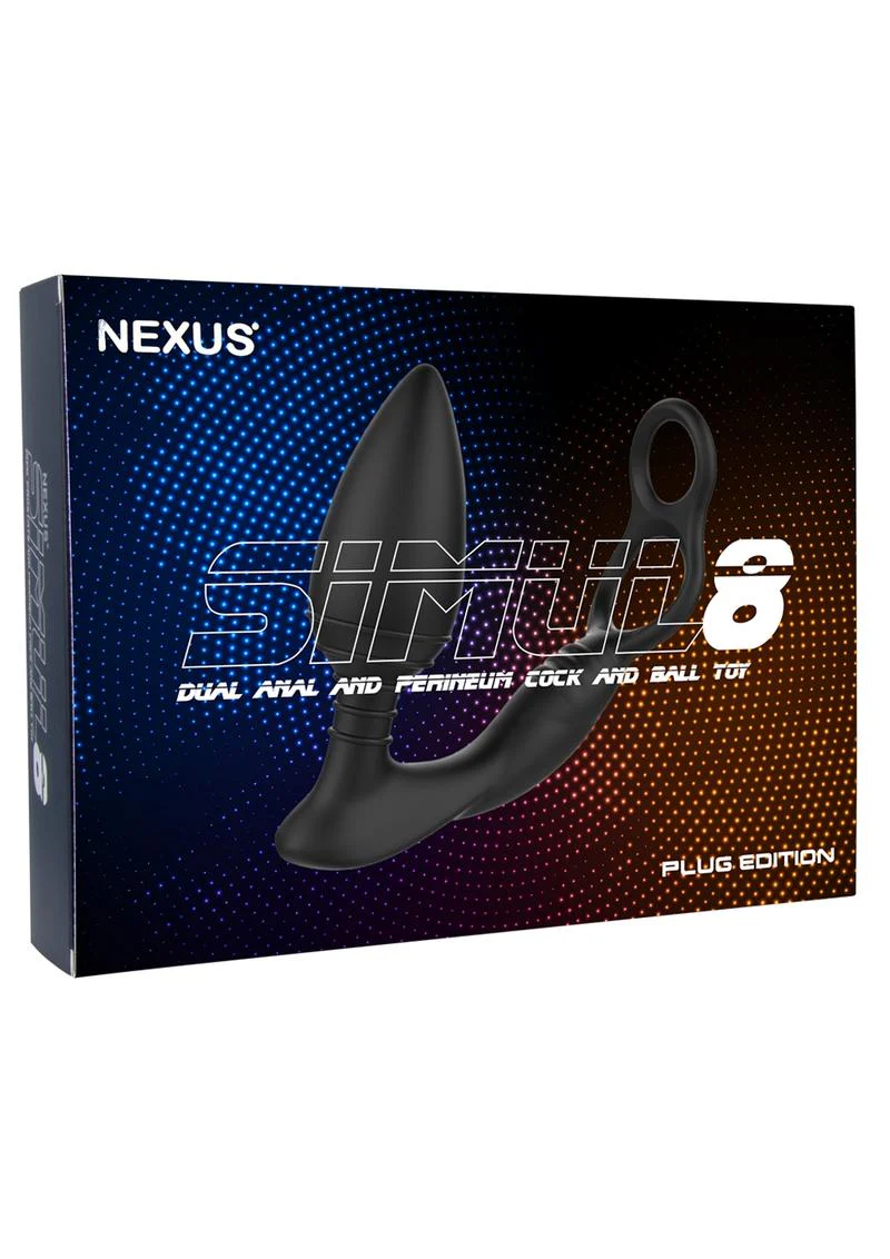 Nexus Simul8 Rechargeable Silicone Butt Plug Edition Vibrating Dual Motor Anal Cock and Ball - Image 2