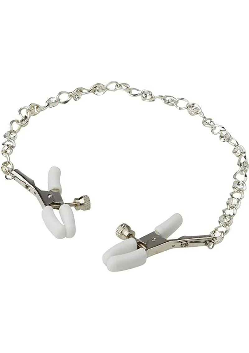 Nipple Play Crystal Chain Nipple Clamp Adjustable - Image 3