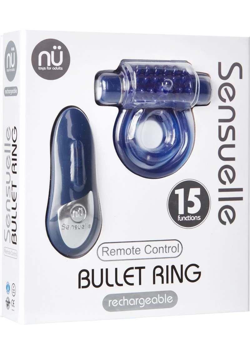 Nu Sensuelle Remote Control Bullet Ring Rechargeable Vibrating Cock Ring - Image 2