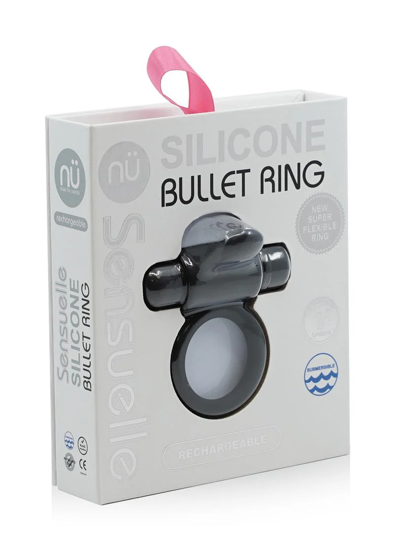 Nu Sensuelle Silicone Bullet Ring Rechargeable Vibrating Cock Ring - Image 3